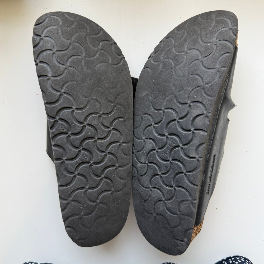 Birkenstock Arizona Black Leather Sandals EU 35 US 4-5 Cork Wear Repair Project - Picture 3 of 9